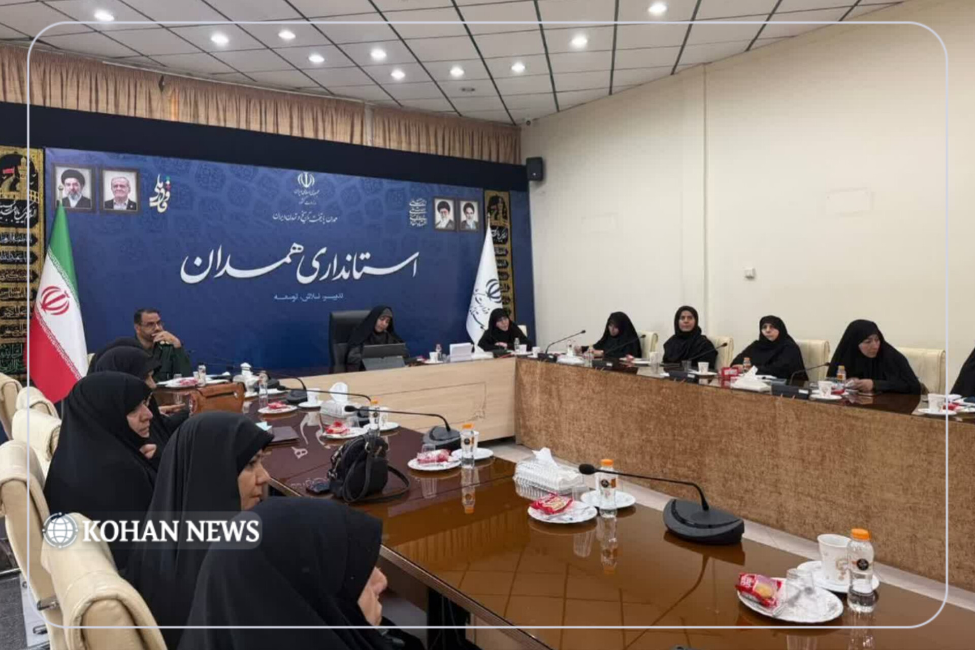 بانوان پیشگام برگزاری مراسم گرامیداشت، تشییع و وداع با رهبر شهید در همدان