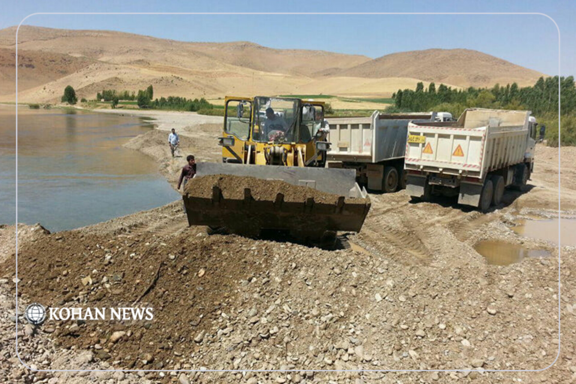 تشکیل پرونده قضایی برای پیمانکار اداره راه نهاوند به‌دلیل برداشت غیرمجاز از بستر رودخانه