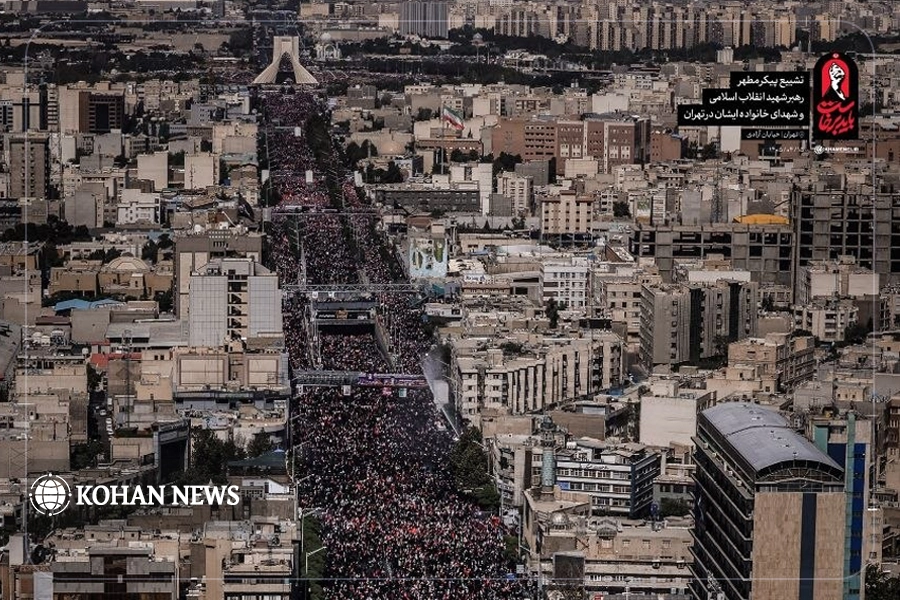 مسیر بیش از ۱۰ کیلومتری تشییع رهبر شهید مملو از میلیون‌ها عزادار بود