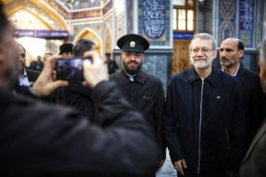 لاریجانی به زیارت امام رضا(ع) رفت