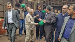 بازدید وزیر صمت و استاندار از دو شرکت فولادی در خوزستان
